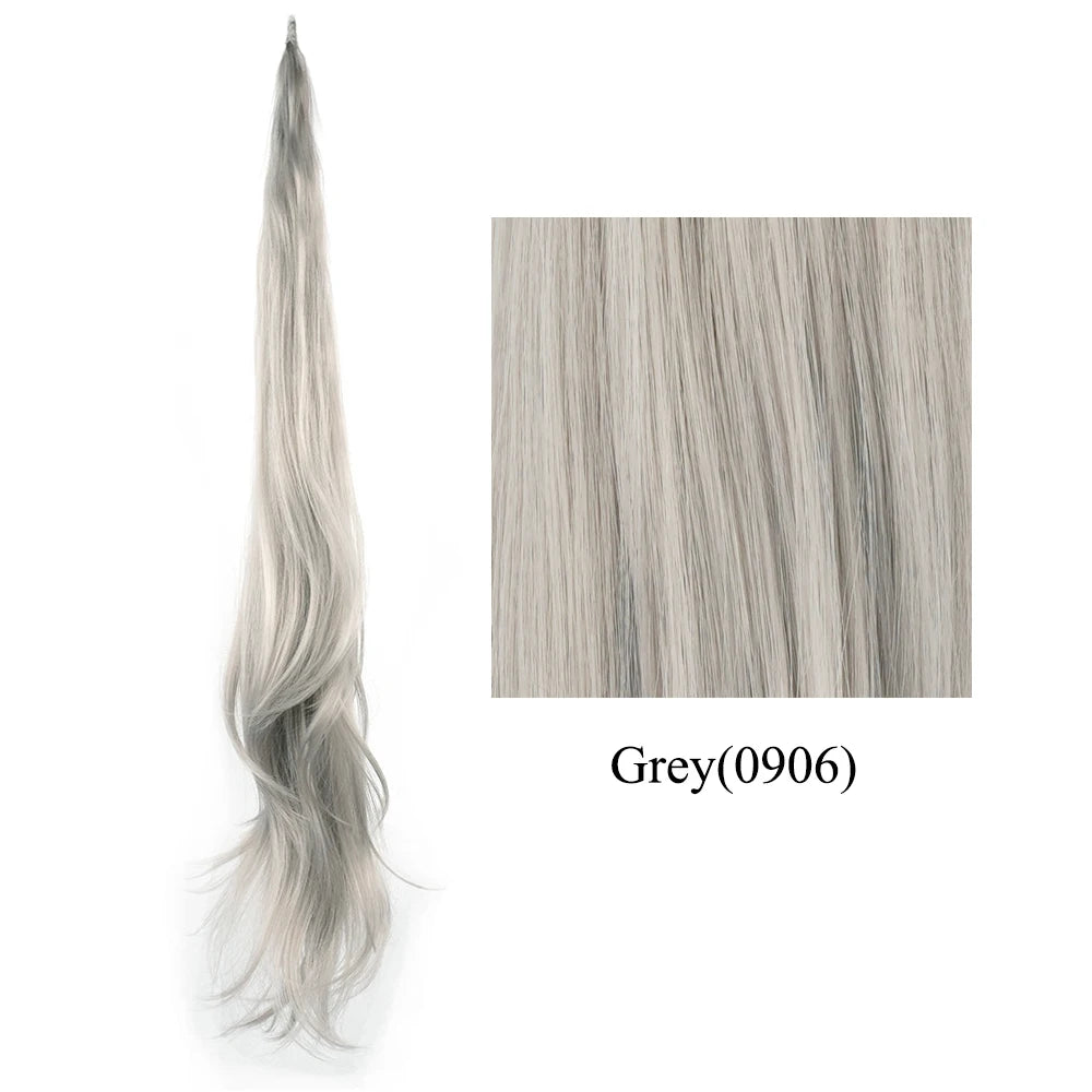 Long Layered Ponytail Synthetic Hair Extension 32 Inch Flexible Wrap-Around