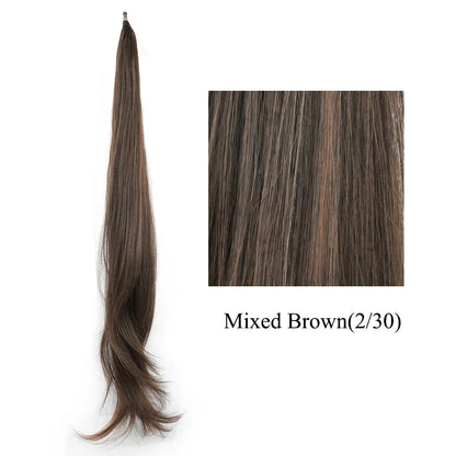 Long Layered Ponytail Synthetic Hair Extension 32 Inch Flexible Wrap-Around