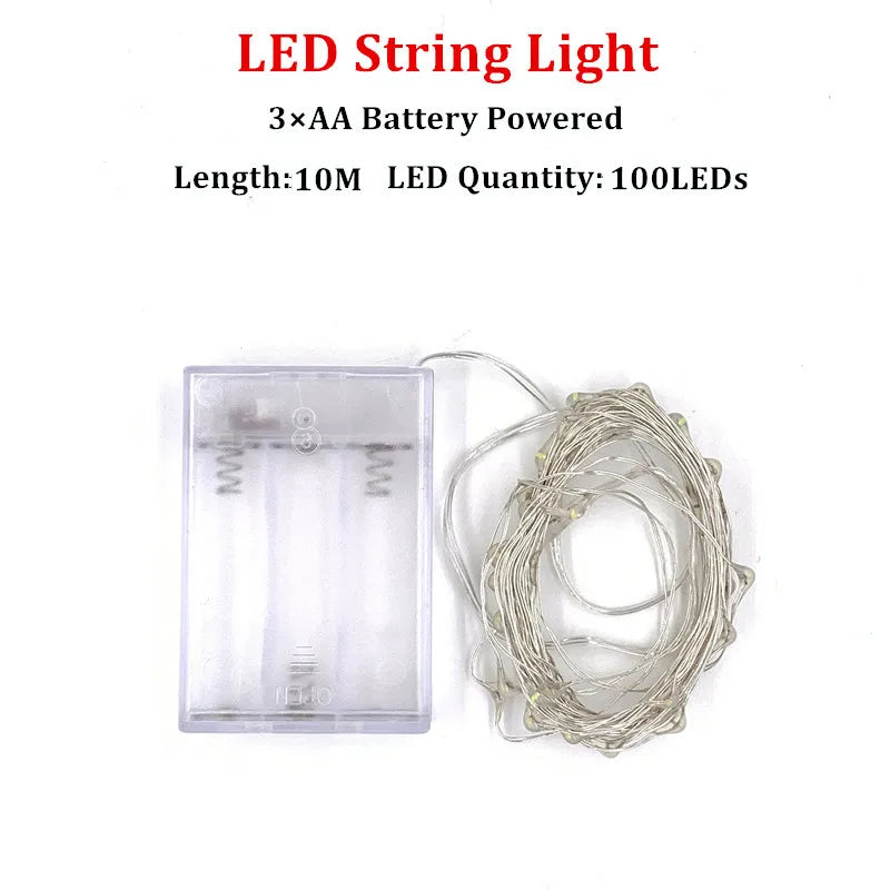LED Fairy String Lights – Battery Powered Copper Wire (1M–10M)