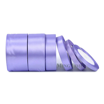 Satin Ribbon 25 Yards – 6mm to 50mm Wide, Multiple Colors