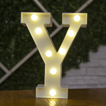 LED Alphabet Letter & Number Light – Battery Powered Marquee Night Lamp