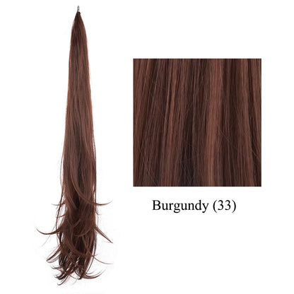 Long Layered Ponytail Synthetic Hair Extension 32 Inch Flexible Wrap-Around