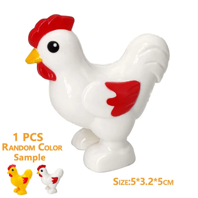 Animal Building Block Figures – Duplo-Compatible Wildlife & Farm Animals