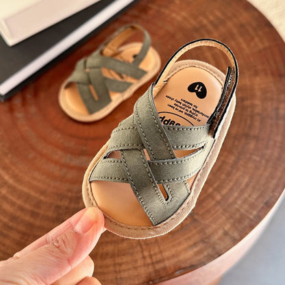 Baby Sandals Soft Sole Cross-Strap First Walker Shoes