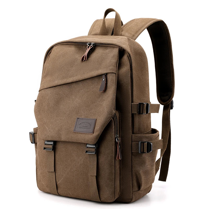 Large Capacity Canvas Travel Backpack for Men