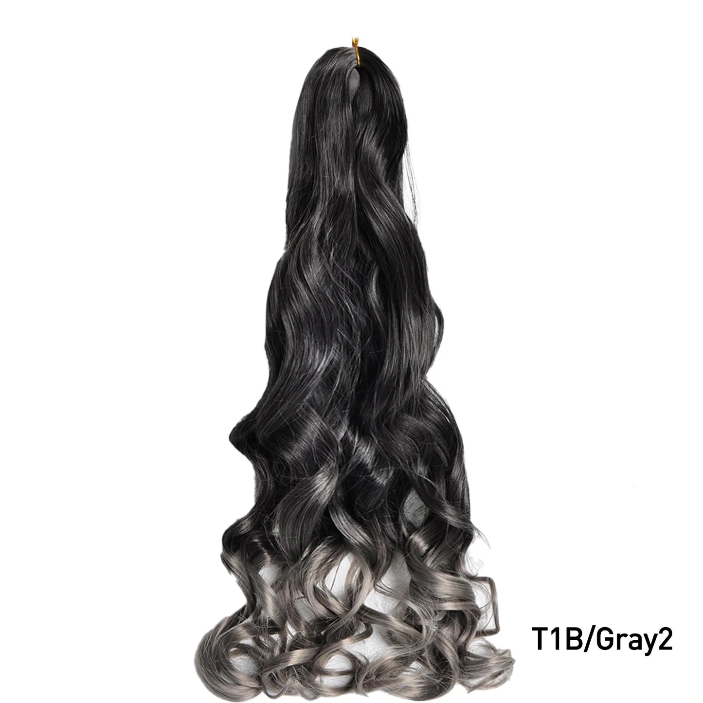 French Curl Braiding Hair 24 Inch – Pre-Stretched Synthetic Spiral Braids for Women