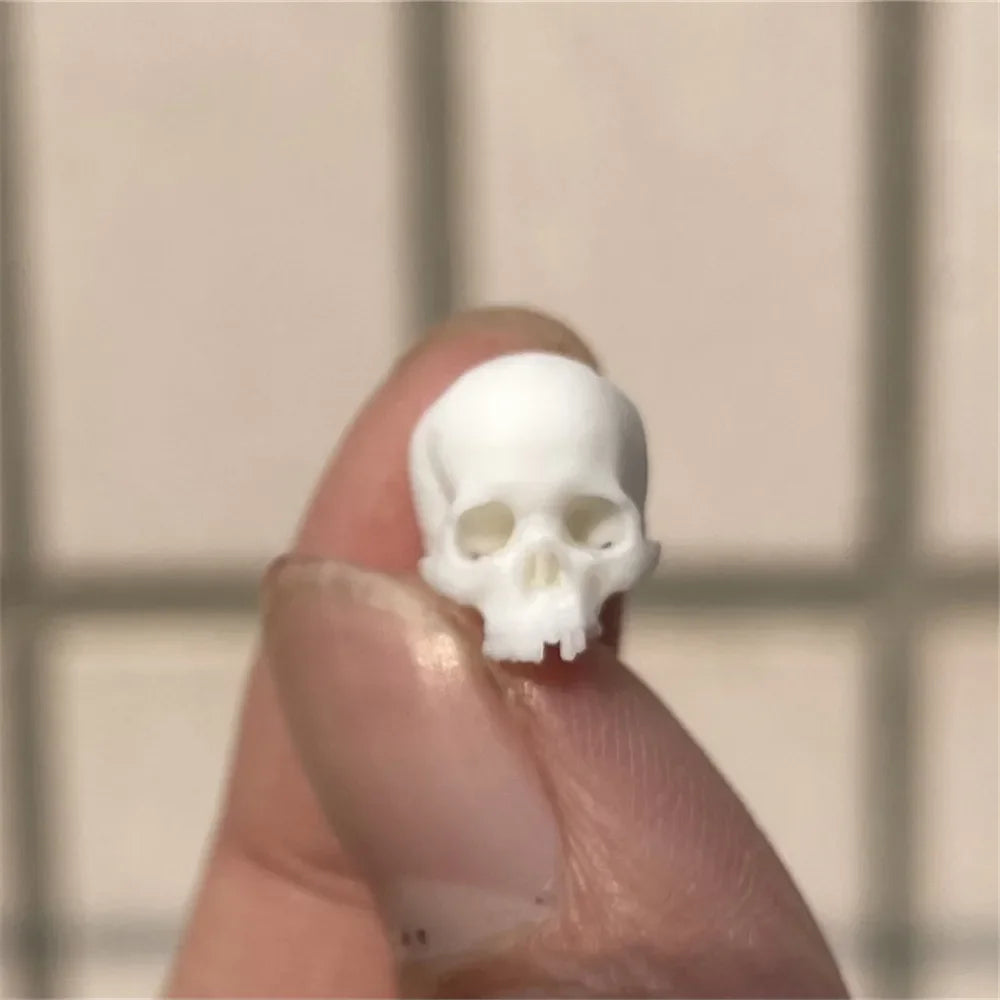 Mini Skull Figurine – Halloween Miniature Decor for Dollhouse, Fish Tank & Plants