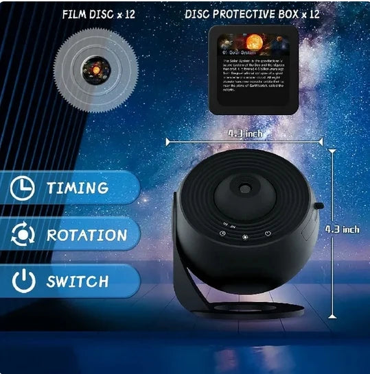 Galaxy Projector Night Light – 360° Rotating Planetarium Lamp