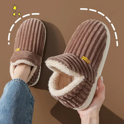Plush Fur Slippers for Women & Men – Warm Indoor Slides