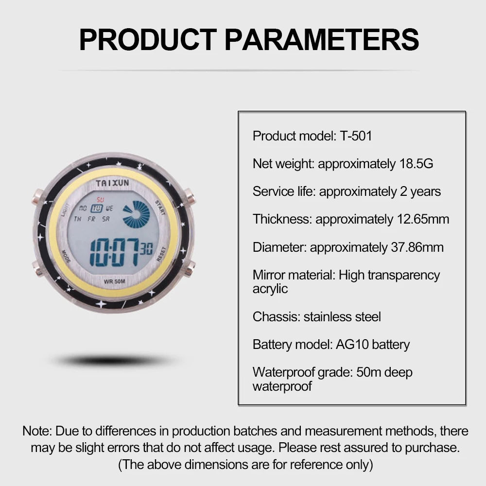 Waterproof Motorcycle Digital Clock – Stick-On Dashboard Watch