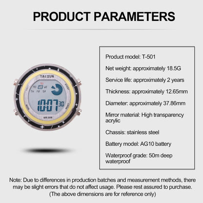 Waterproof Motorcycle Digital Clock – Stick-On Dashboard Watch