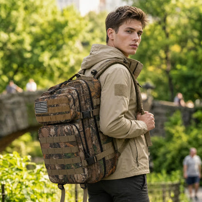 45L Tactical MOLLE Backpack – Large Capacity Travel & Outdoor Bag