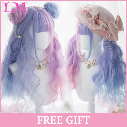 Cosplay Synthetic Wig with Bangs – Long Straight 24 Inch, Heat Resistant