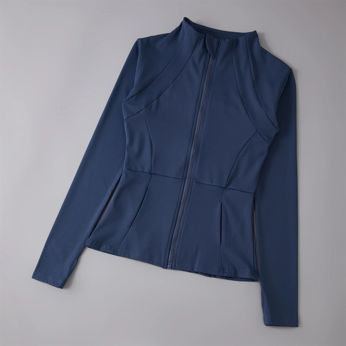 Women's Zip-Up Athletic Jacket – Slim Fit Running Sports Coat