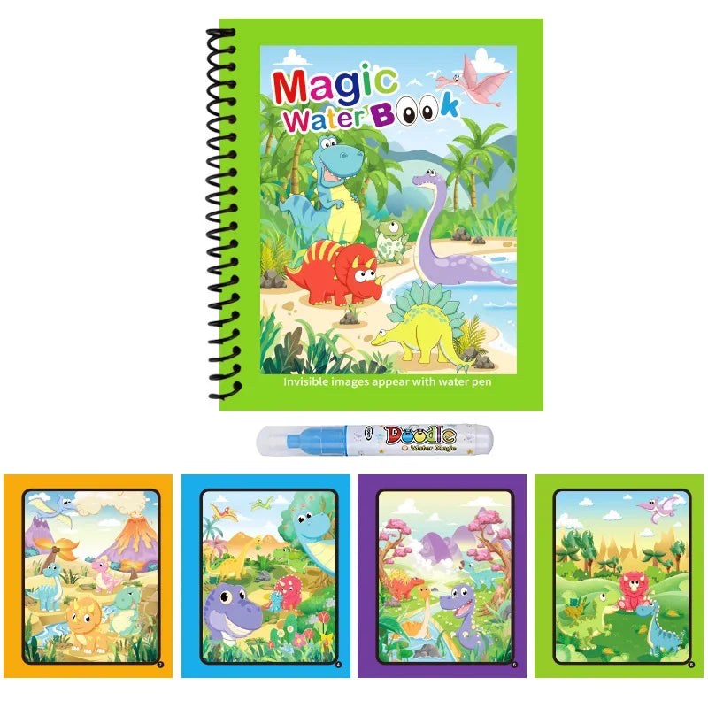 Magic Water Coloring Book for Kids – Animal Cartoon Designs