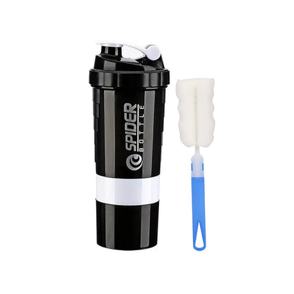 3 Layer Protein Shaker Bottle with Powder Storage
