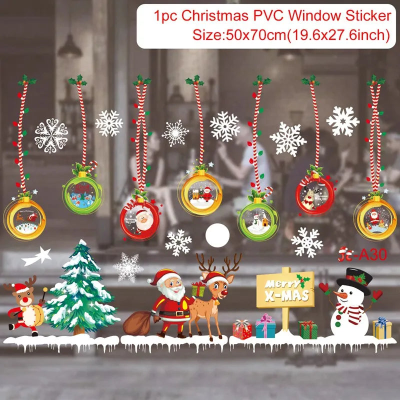 Christmas Window Stickers – PVC Removable Holiday Wall & Glass Decals