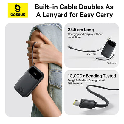 Baseus 22.5W Power Bank with Built-in USB-C & Lightning Cables 10000/20000mAh