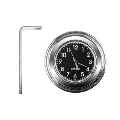 Motorcycle Handlebar Clock – Aluminum Luminous Quartz Watch 22-25mm