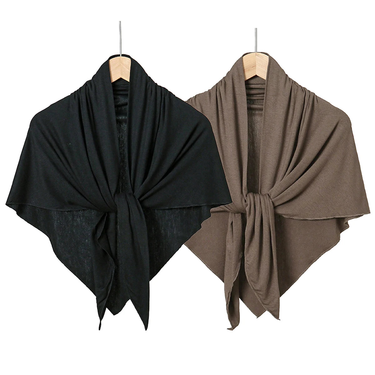 Cotton Triangle Hijab Scarf with Bow Detail – Muslim Women's Wrap