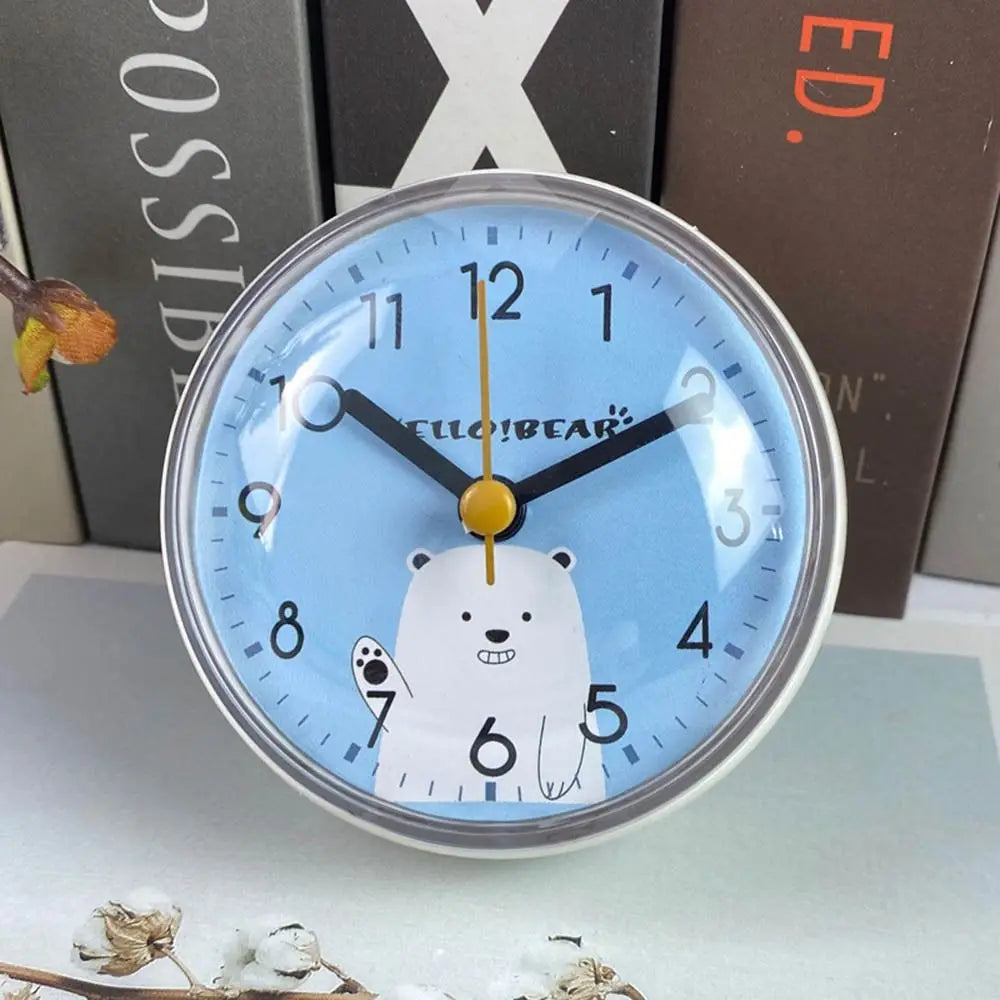 Mini Waterproof Suction Cup Clock for Bathroom & Kitchen