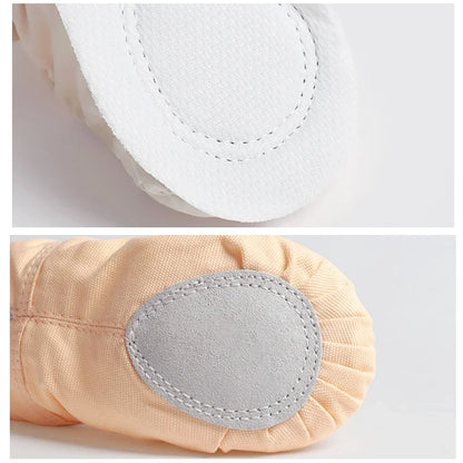 Ballet Dance Slippers – Split Sole Canvas Shoes for Women & Girls