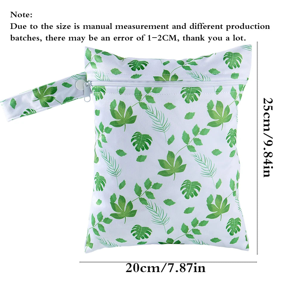 Waterproof Wet Dry Diaper Bag 20x25cm PUL Zipper Pouch