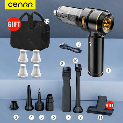 Cenrr 998000Pa Portable Car Vacuum Cleaner – Wireless Handheld with HEPA Filter & Accessories