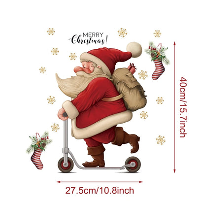 Christmas Wall & Window Sticker – PVC Holiday Decal for Home & Kids Room