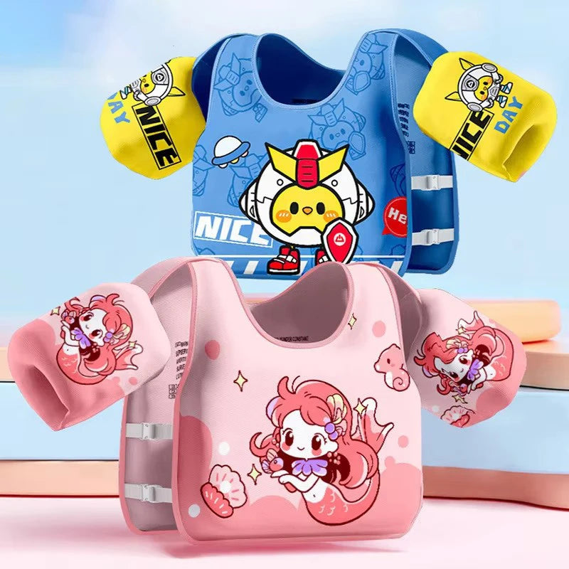 Non Inflatable Beginner Swim Vest and Arm Float Set