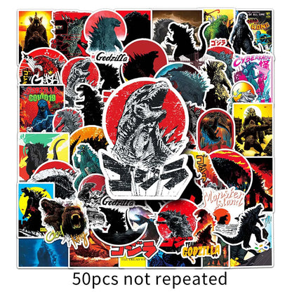 Godzilla Sticker Pack – 50 Unique Waterproof Anime Stickers