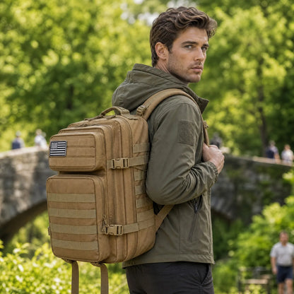 45L Tactical MOLLE Backpack – Large Capacity Travel & Outdoor Bag
