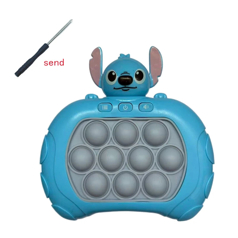 Quick Push Pop It Game Console – Cartoon Character Light & Sound