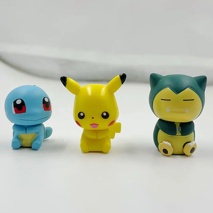 6 Piece Pokémon Pikachu Charmander Squirtle Action Figure Set