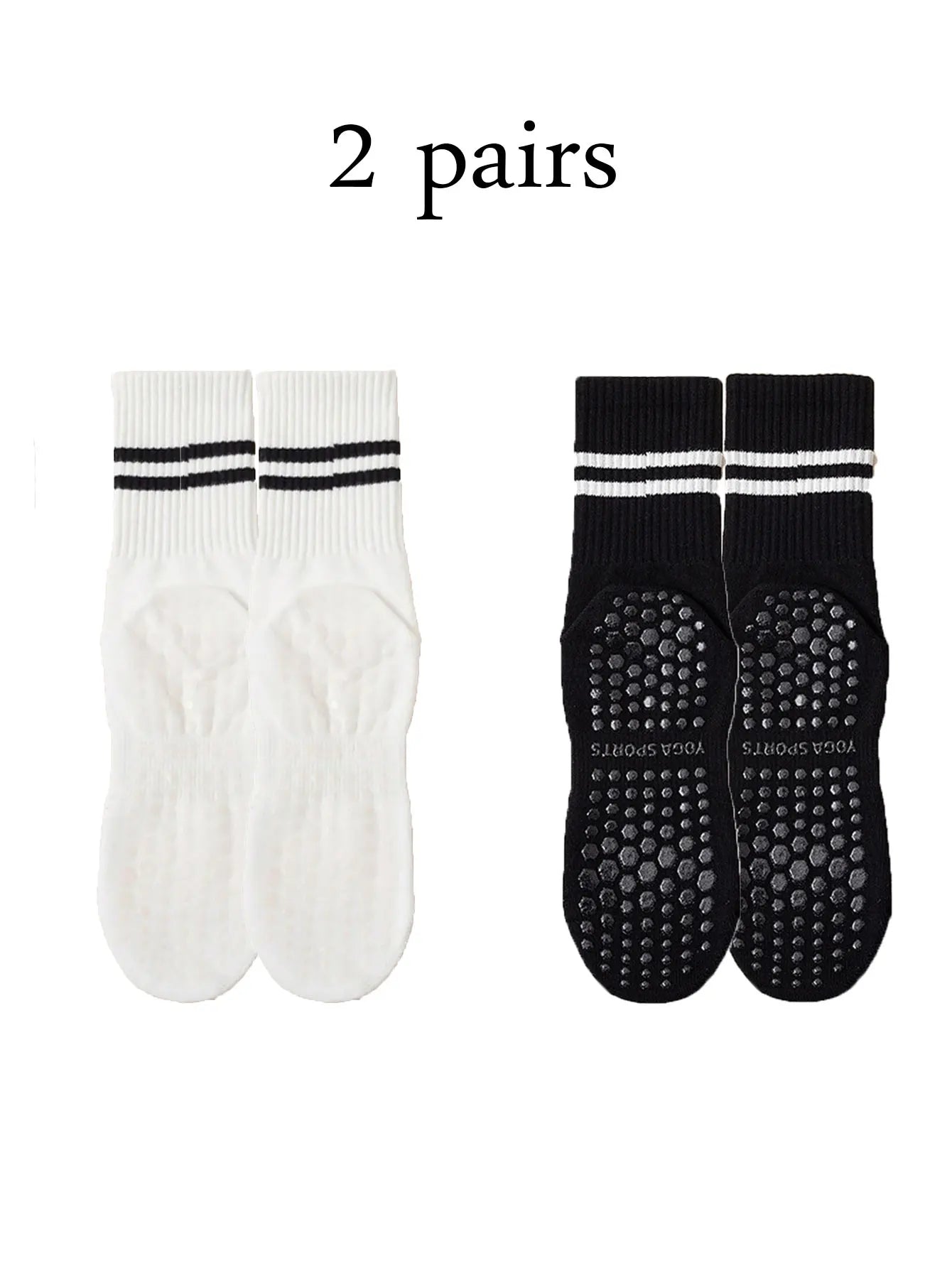 4 Pairs Women's Non Slip Pilates Yoga Grip Socks