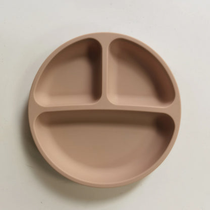 Silicone Baby Suction Plate – Divided Sections with Lid