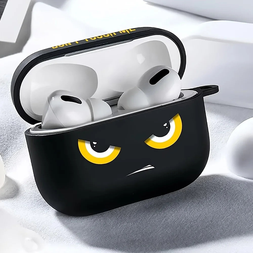"Don't Touch My Pods" AirPods Case – Silicone Cover with Carabiner