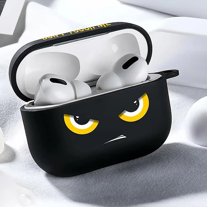 "Don't Touch My Pods" AirPods Case – Silicone Cover with Carabiner