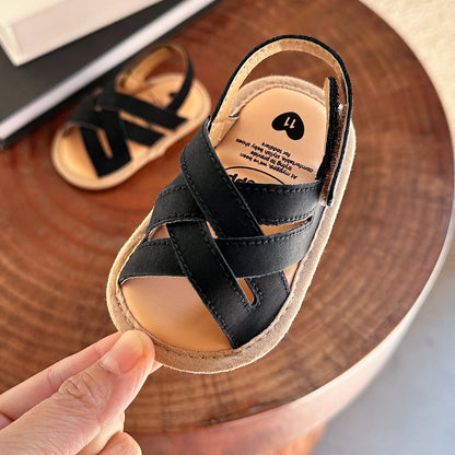 Baby Sandals Soft Sole Cross-Strap First Walker Shoes