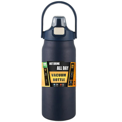 Stainless Steel Vacuum Insulated Water Bottle with Straw & Handle – 27–51oz