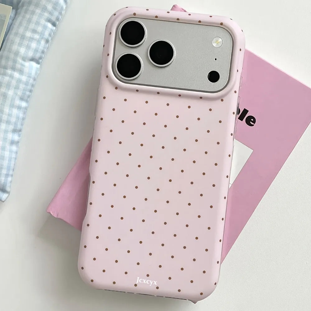 Cute Polka Dot Contrasting iPhone Case
