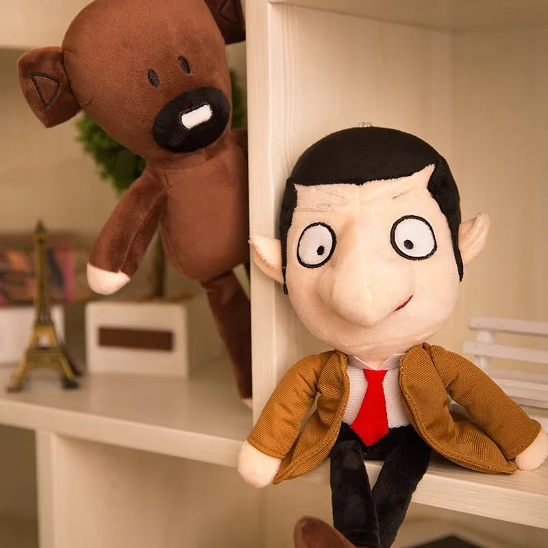 Mr. Bean Plush Toy Set – Stuffed Doll with Teddy Bear