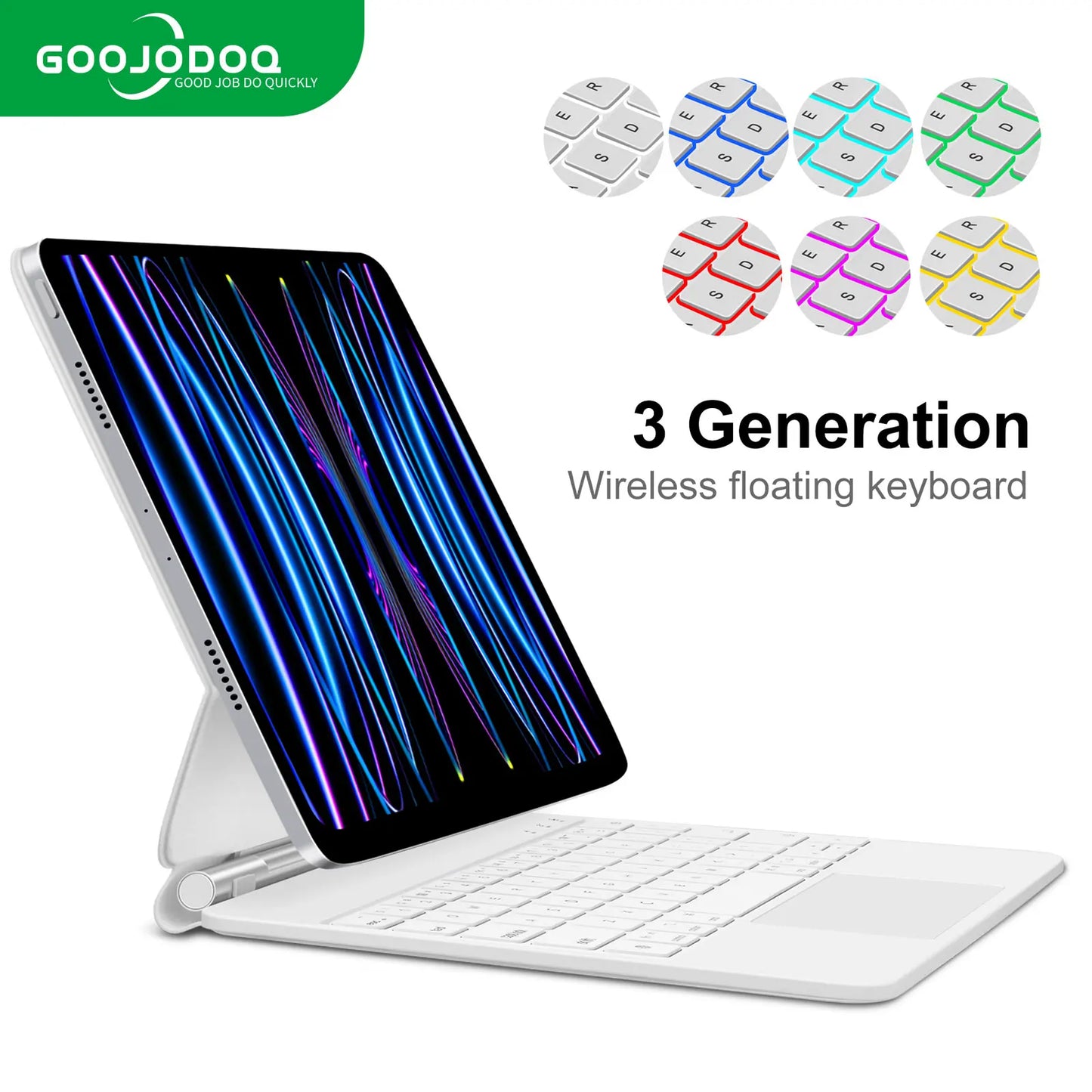 Magic Keyboard Case for iPad Pro 11 / 12.9 / 13, Air 4 5 6, 10th Gen – Wireless Bluetooth Cover