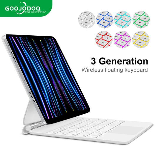 Magic Keyboard Case for iPad Pro 11 / 12.9 / 13, Air 4 5 6, 10th Gen – Wireless Bluetooth Cover