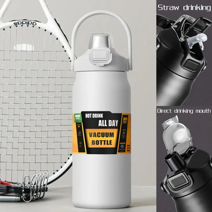 Large Capacity Vacuum Insulated Water Bottle – 800ml to 1500ml Stainless Steel Thermos