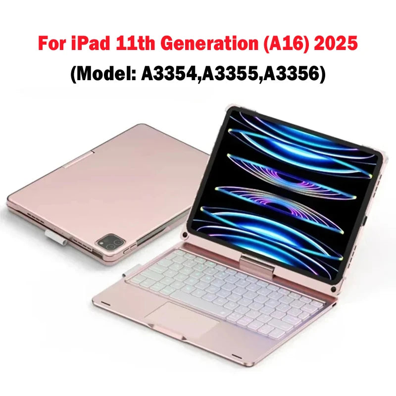 Keyboard Case for iPad Air M3 11/13 Inch & iPad 11th Gen A16