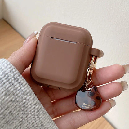Silicone AirPods Case with Cute Cat Heart Keychain