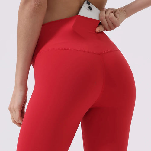 Women's High Waist Yoga Leggings – Cropped with Back Pocket