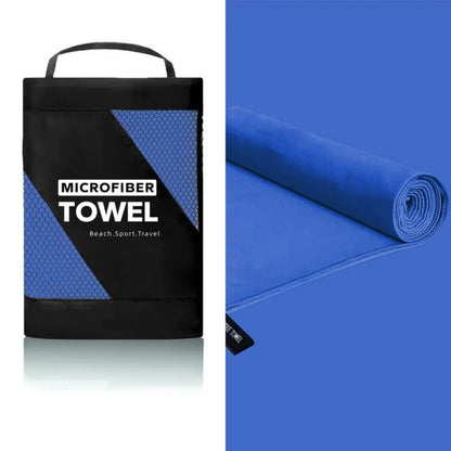 Microfiber Sports Towel with Carry Case – Quick Dry for Beach, Gym & Travel