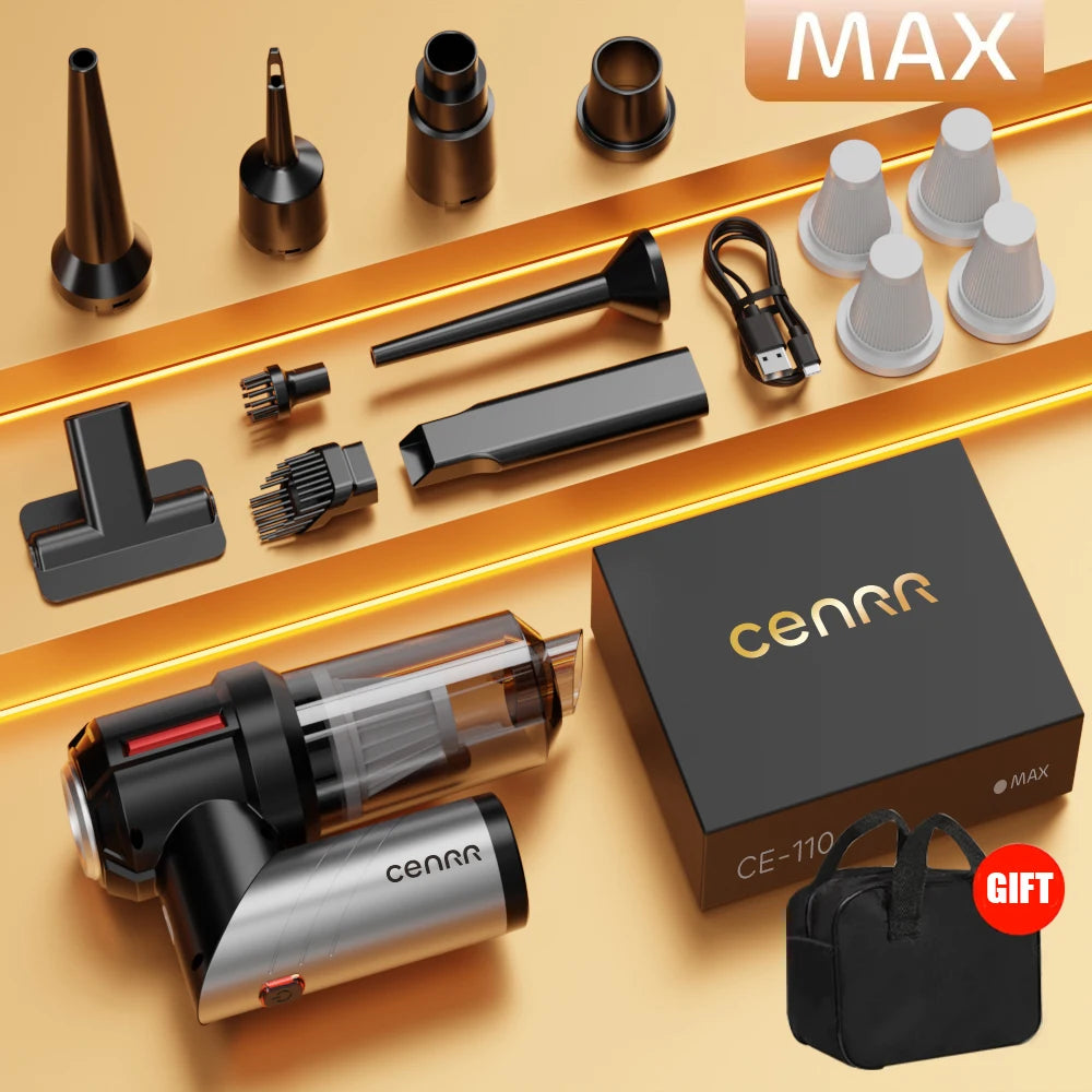 Cenrr CE-110 MAX Mini Cordless Car Vacuum Cleaner 998000Pa – Handheld Blower